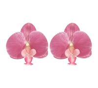 LMRJHAZ Boho 3D Flower Dangle Earrings for Women Exaggerated Large Butterfly Orchid Floral Statement Charms Drop Lightweight Elegant Dangling Wedding Birthday Beach Jewelry Gifts