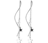 LMRJHAZ boucles d'oreilles dames, S925 Boucles D'Oreilles en Argent Femme Style Coréen Taille de la Mode Étoiles Boucles D'Oreilles Tempérament Mode Vague Femmeboucle d'oreille