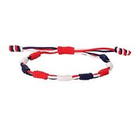 LMRJHAZ Bracelets Bracelet Hand Woven Red White And Blue Flag Color Mixed Independence Day Tropical