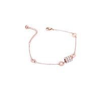 LMRJHAZ bracelets for womens fashion steel classic waist female three rows of zircon rose couple anklet