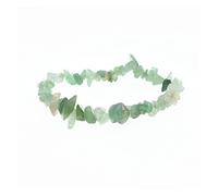 LMRJHAZ Charm Bracelet Natural Crystal Red Agate Amethyst Tiger's Eye Lapis Lazuli Turquoise Gravel Strand Bracelets for Women Fashion Jewelry (Size : Green crystal)