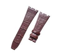 LMRJHAZ Compatible With AP 41mm Dial Strap 26mm Black Blue Brown Stitches Genuine Leather Watch Band Bracelet Steel Deployment Buckle