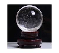 LMRJHAZ Crystal Ball/Decorative Balls Natural White Crystal Ball Office Transparent Auspicious Ball Feng Shui Ball Stone Carving Polished Gift Ornaments Fortune Telling Ball (Size : 10CM)