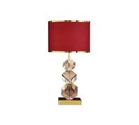 LMRJHAZ Crystal Living Room Table lamp Smart Bedside Table lamp Scandinavian Minimalist dimming Wedding Long Light (Color : D, Size : L) (D M)