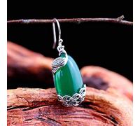 LMRJHAZ Earrings for Women, Eardrop Earrings For Women S925 Sterling Silver Thai Jewelry Pure Silver Handmade Colorful Peacock Blue Sand EarringsBlue Sandstone, 925 Silver