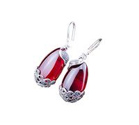 LMRJHAZ Earrings for Women, Eardrop Earrings For Women S925 Sterling Silver Thai Jewelry Pure Silver Handmade Colorful Peacock Blue Sand EarringsBlue Sandstone, 925 Silver