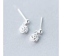 LMRJHAZ Earrings for Women, S925 Silver Earrings Korean Woman Sweet Rose Earrings Fashion Cute Flower Short EarringsOne pair