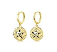 LMRJHAZ Earrings Studs Women Jewelry Geometric Moon Eyes Water Drop Pendant Earrings Women Blue/Black Animal Series Earrings Party