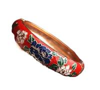 LMRJHAZ Enamel Bracelet，Vintage Bangles Multi Color Enamel Cloisonne Filigree Pretty Flower Bangles Traditional Handmade Chinese Metal Ethnic Bracelets Bangle Jewelry Accessories Gifts
