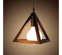 LMRJHAZ Fashionable Single Head Black Triangle Pendant Light Modern European Retro of The Living Room Restaurant Aisle Iron Lamp Chaners,Black,Triangle 8.66 9.84 Inches 110~240V -,chaners for kitc