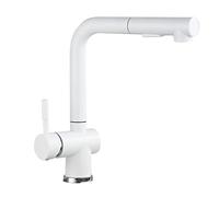 LMRJHAZ faucets with Spray, Mixer Faucet Stainless Steel Swivel hot and Cold Water Dual Mode Multifunction Pull Out Kitchen Sink Faucet-White