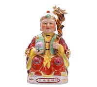 LMRJHAZ Feng Shui Buddha Statues Sitting Meditating Decoration, Ceramics Land Public Land God Statue Buddha Statue Ornaments Fengshui Crafts Home Decorations,A