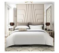 LMRJHAZ Four piece bedding set White Solid Color Duvet Cover with Zipper 1000TC Egyptian Cotton Long Staple Silky Soft Premium Bedding set Twin Full Queen Double Bed four pieces set,