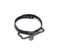 LMRJHAZ Gothic Sexy Metal Chain PU Leather Heart Collar Choker Harajuku Punk Necklace Dark Girl Hip Hop Jewelry Birthday Party Gift