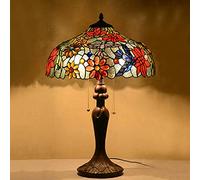 LMRJHAZ Hummingbird Light Tiffany-style Pendant Lamp Bankers Table Wall Stained Glass Bird Flower Lampshade Crystal Bedroom Bedside Readlamp 16in Surprise Gift (16in Lamp) (12in One Size)