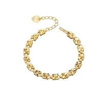 LMRJHAZ jewellery New 2025 Fashion Lucky 24K Gold Bracelet 6Mm Four-Leaf Gold Bracelet, Suitable For Women's Jewelry Gifts With For You Jewelry Fashion Accessories Creative Gift jewellery