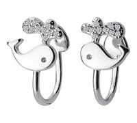 LMRJHAZ jewelry Earrings for Women, S925 White Mushroom Female Korean Fashion Sweet Whale Ear Clip Temperament Art rose jewelry