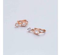 LMRJHAZ jewelry for Women, S925 Female White Mushroom Earring Korean Art Drop-shaped Diamond Ring Short Temperament Small Ear Bone Earrings rose jewelry