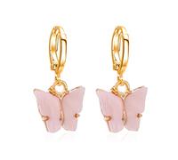 LMRJHAZ jewelry for women Women Silver Earrings, Cute Butterfly Drop Earrings For Women Navy Blue Fashion Animal Vintage Jewelry Acrylic Female Earring Pendientes Gifts For Girlfriend, Wife, Sister,