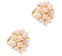 LMRJHAZ jewelry Stack Hoops Vintage Pearl Bracelets Gold for Trendy Earrings Women Fidget The Ring Simple Rings Alloy Golden jewelry