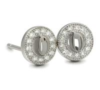 LMRJHAZ Jewelry Women Earrings Plated Hollow Letter O Shape Women's Earrings Anchor Ear Studs Women's Earrings Rose Go,Colour Name:(Color : Rose Gold)