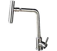 LMRJHAZ Kitchen Faucet Hot Cold Mixer Tap Deck Mount Rotatable 2- Function Modes Pull Out Spout Europe Type Sink Faucets