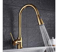 LMRJHAZ Kitchen Faucet,Movable Kitchen Faucet Gold/Chrome/Nickel/Black Sink Mixer Tap 360 Degree Rotation-Gold