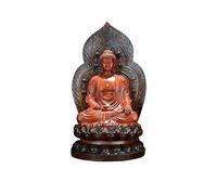 LMRJHAZ Laughing Buddha Statue Resin Maitreya Buddha Statue Feng shui Figurine Craft perfect to bring into your home or office Ornament,C,Small