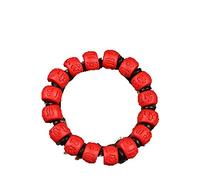 LMRJHAZ Men and Women's Natural red Cinnabar six Word Buddha Bead Bracelet