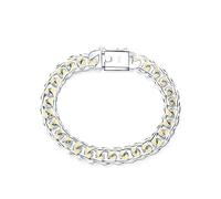 LMRJHAZ Men Jewelry Cuff 10mm Width 21cm Thick Lucky Bracelets Charm Women Fine Bracelet
