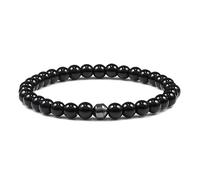 LMRJHAZ men natural rock stone bracelet energy hematite cylinder black lava diffuser 6/8mm beads bracelets for women yoga strand