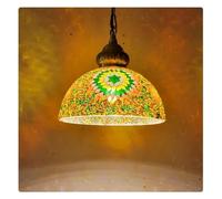 LMRJHAZ Middle Eastern Realistic Style Exotic Restaurant Hotel Inn Xinjiang Restaurant Cafe Living Room Bedroom Aisle Glass Chandelier(Tea 30cm)