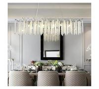 LMRJHAZ Modern K9 Crystal Chandelier Lighting for Dining Living Room Kitchen Table Bedroom Branch Hotel Hall Fixture(Gold Color,Dia75xH40cm)