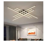 LMRJHAZ Modern Minimalist Living Room Ceiling Light Bedroom Long Line Light LED Chandelier Hall Bedroom Indoor Lighting Decoration(3 colors,BLACK L120CM)