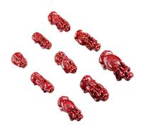 LMRJHAZ Natural Cinnabar Bracelet Feng Shui Charm for Jewelry Making Cinnabar Pixiu Accessories Meditation Ornament Charms for DIY Necklace Bracelet Jewelry Making Crafting Attract Wealth,5# (Color