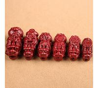 LMRJHAZ Natural Cinnabar Bracelet Feng Shui Charms for Jewelry Making Natural Cinnabar Pixiu Pi Yao Accessories Meditation Ornament Charms for Necklace Bracelet Making Craft Attract Wealth,E (Color