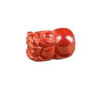 LMRJHAZ Natural Cinnabar Bracelet Natural Cinnabar Pixiu Pi Yao Accessories Lucky Charm Amulet Meditation Ornament Feng Shui DIY Charms for Jewelry Craft Making Bracelet Necklace Attract Wealth Luck,C