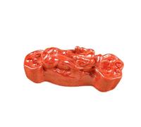 LMRJHAZ Natural Cinnabar Bracelet Natural Cinnabar Pixiu Pi Yao Accessories Lucky Charm Amulet Meditation Ornament Feng Shui DIY Charms for Jewelry Craft Making Bracelet Necklace Attract Wealth Luck,C