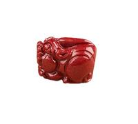 LMRJHAZ Natural Cinnabar Bracelet Natural Cinnabar Pixiu Pi Yao Accessories Lucky Charm Amulet Meditation Ornament Feng Shui DIY Charms for Jewelry Craft Making Bracelet Necklace Attract Wealth Luck