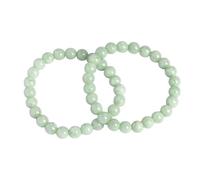 LMRJHAZ Natural Feng Shui Green Jade Bracelet for Women Genuine Yoga Jadeite Strings