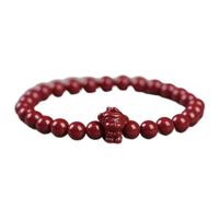 LMRJHAZ Natural Gemstone Bracelet, Crystal Natural High Levels of Cinnabar Lucky Zodiac Animals Charm Balance Red Bracelet Wealth Amulet Attract Money Prosperity Luck,Pig