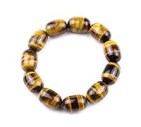 LMRJHAZ Natural Yellow Tiger Eye Quartz Crystal Stone Bracelet 1pc