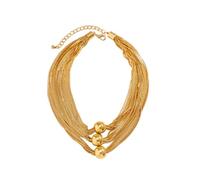 LMRJHAZ necklace for womepersonalised more layered exaggerated ccb Material Big Ball Choker Vintage Gold Color Chunky Clavicle Chaigifts jewelry