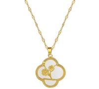 LMRJHAZ Necklace Pendant Chain Men Women Jewellery Necklace White Clavicle Chain