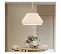 LMRJHAZ Nordic Pleated Cloth Pendant Lamp Creative Design for Dining Room Kitchen Home Decor Chandelier Lighting Bedroom Hanging Lights(Beige Yellow,D40CM)