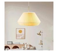 LMRJHAZ Nordic Pleated Cloth Pendant Lamp Creative Design for Dining Room Kitchen Home Decor Chandelier Lighting Bedroom Hanging Lights(Beige Yellow,D40CM)
