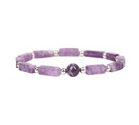 LMRJHAZ Pure Amethyst Body Purify Slimming Natural Amethyst Bracelet Antis Gemstone Bracelets For Women Womens Studs Earrings