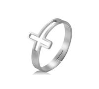 LMRJHAZ Ring Jewellery Jesus Cross Love Open Ring Women's Faith Christian Guardian Fashion Party Jewelry