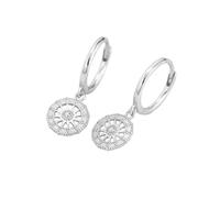 LMRJHAZ Round Helm Dangle Small Hoop Earrings for Women Girls 925 Sterling Silver Cute Hollow Star Rudder Charms Drop Dangling Huggie Hoops Cartilage Cuff Wrap Dainty Nautical Amulet Brithday