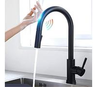 LMRJHAZ Sensor Kitchen faucets, Brushed Gold Smart Touch inductive faucetxer Single Handle Dual Outlet Water Modes Sink tap